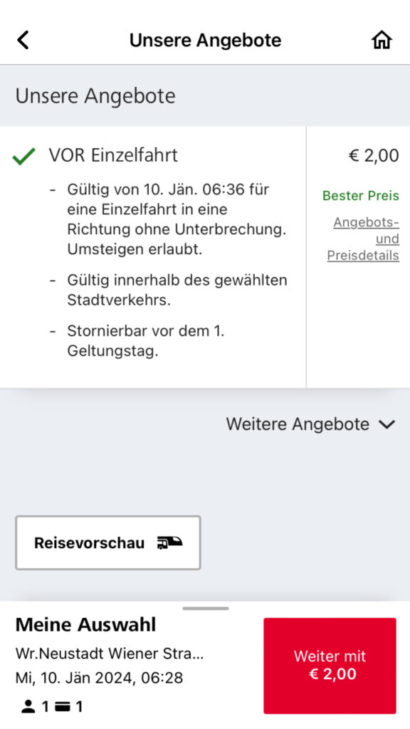 ÖBB Ticket buchen