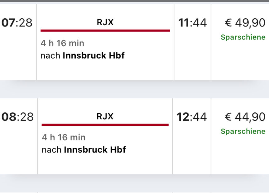 ÖBB Tickets online kaufen